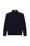 Soft Cool Touch wool half zip sweater with Typhoon Platinum details