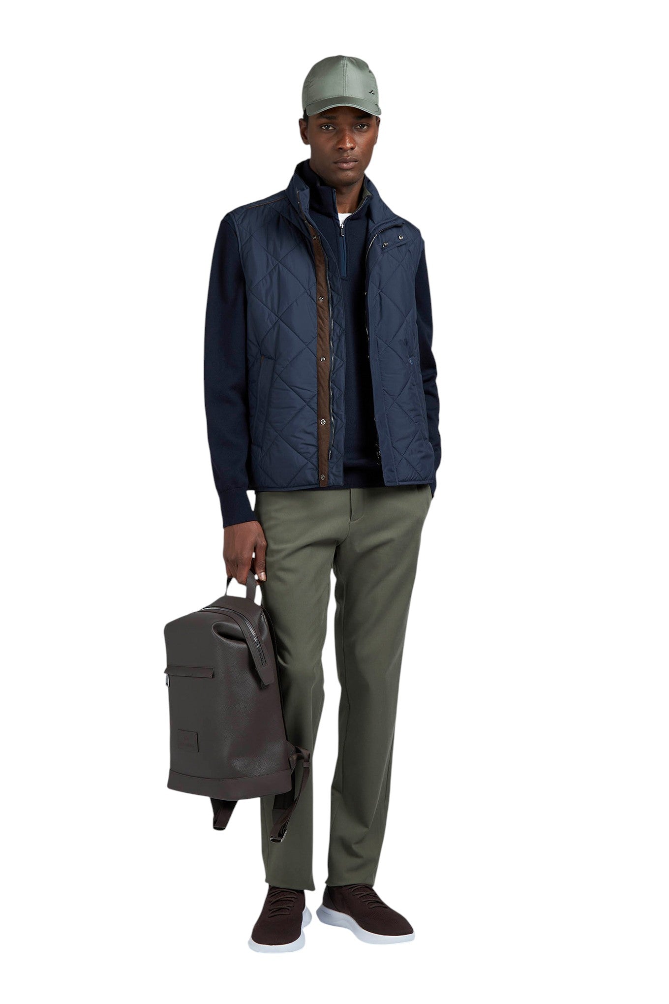 Soft Cool Touch wool half zip sweater with Typhoon Platinum details