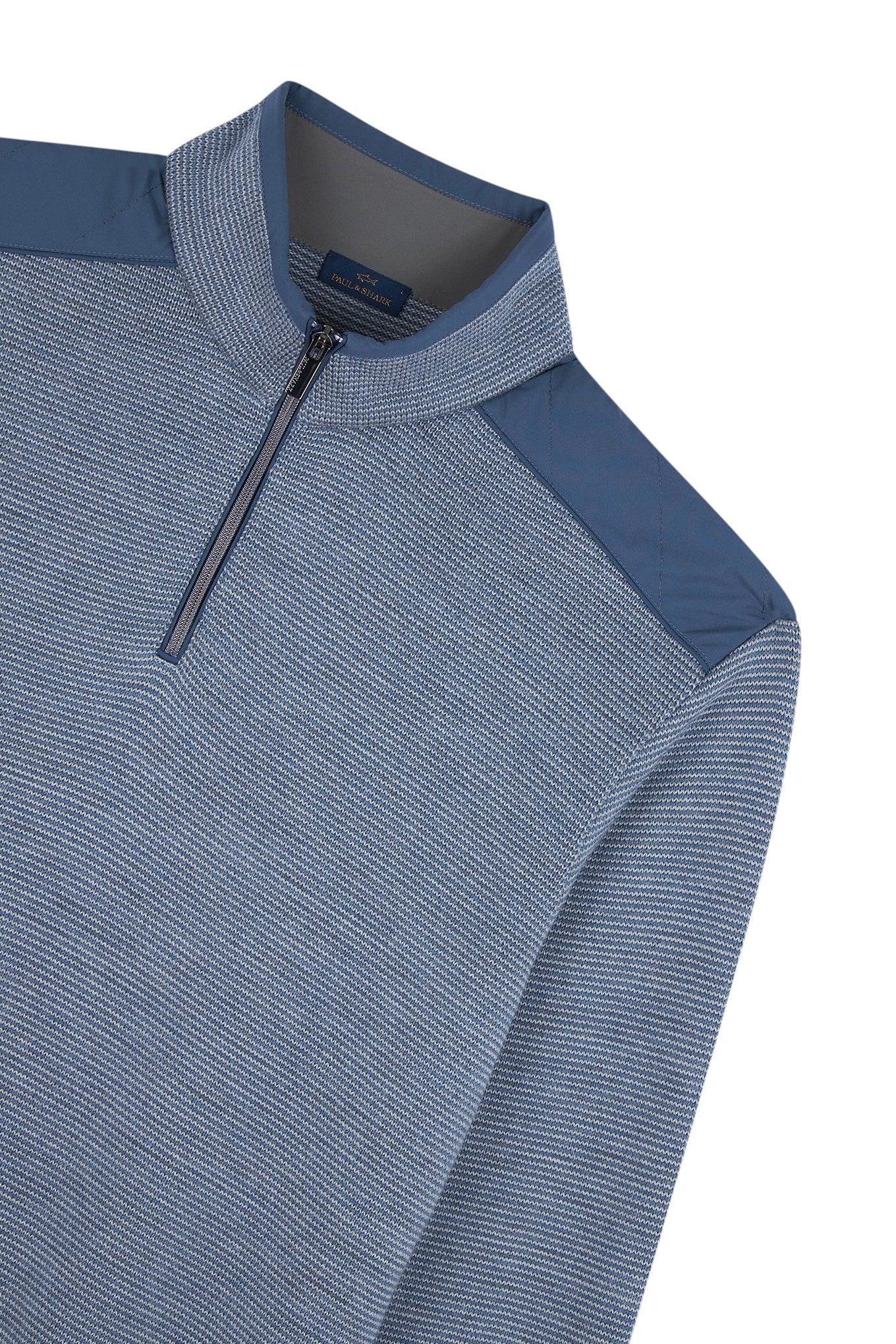 Soft Cool Touch wool half zip sweater with Typhoon Platinum details