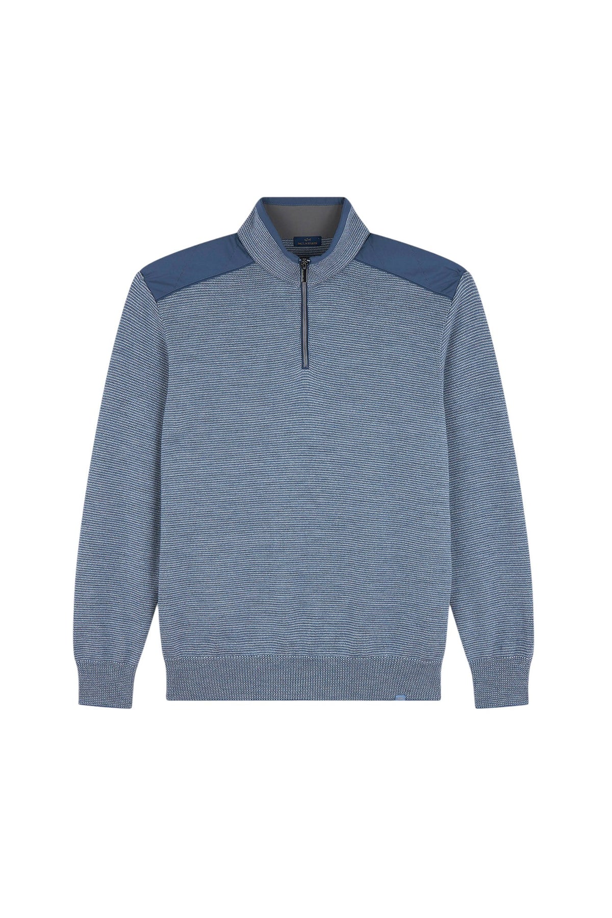 Soft Cool Touch wool half zip sweater with Typhoon Platinum details