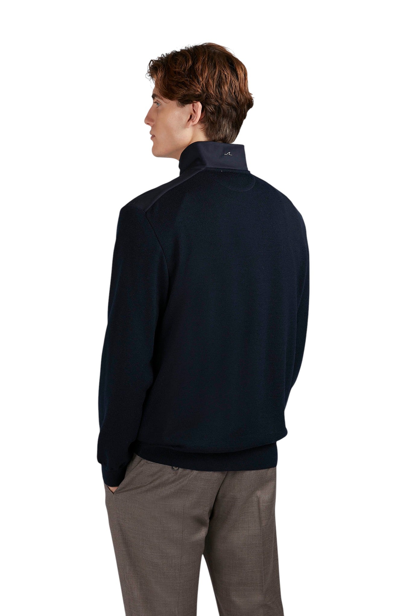 Riviera Metal Shark Fin Merino Extrafine half zip sweater