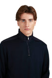Riviera Metal Shark Fin Merino Extrafine half zip sweater