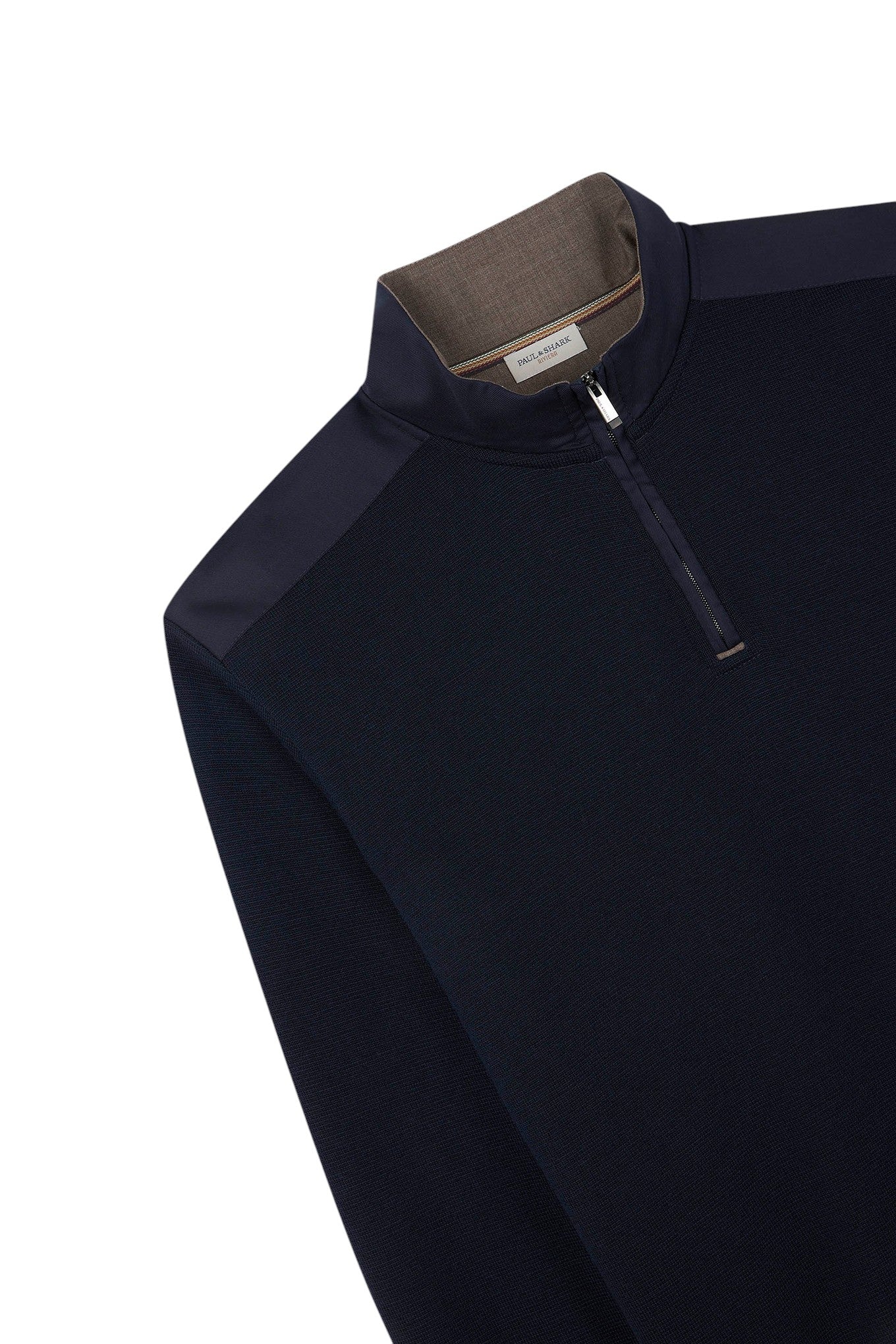 Riviera Metal Shark Fin Merino Extrafine half zip sweater