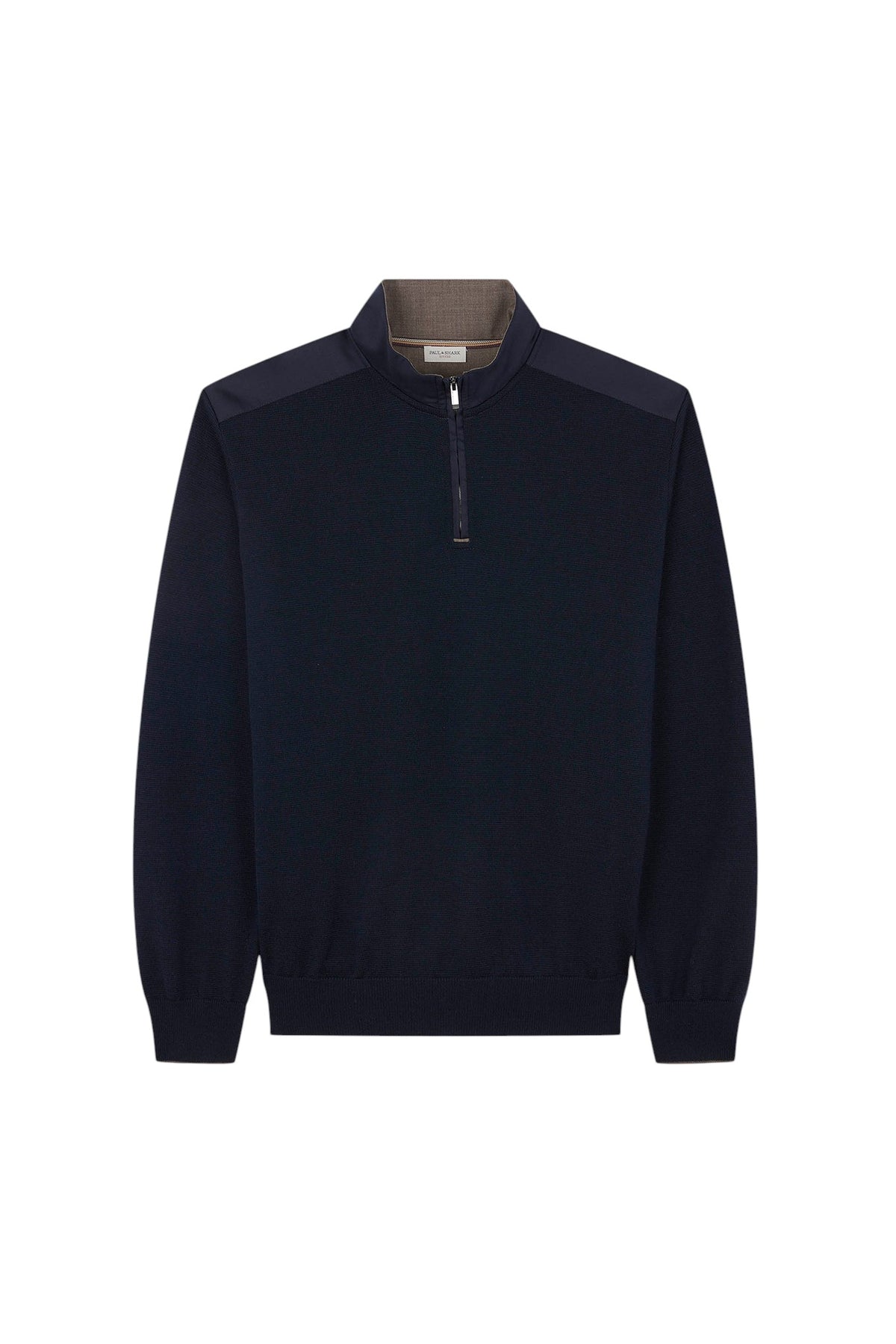 Riviera Metal Shark Fin Merino Extrafine half zip sweater