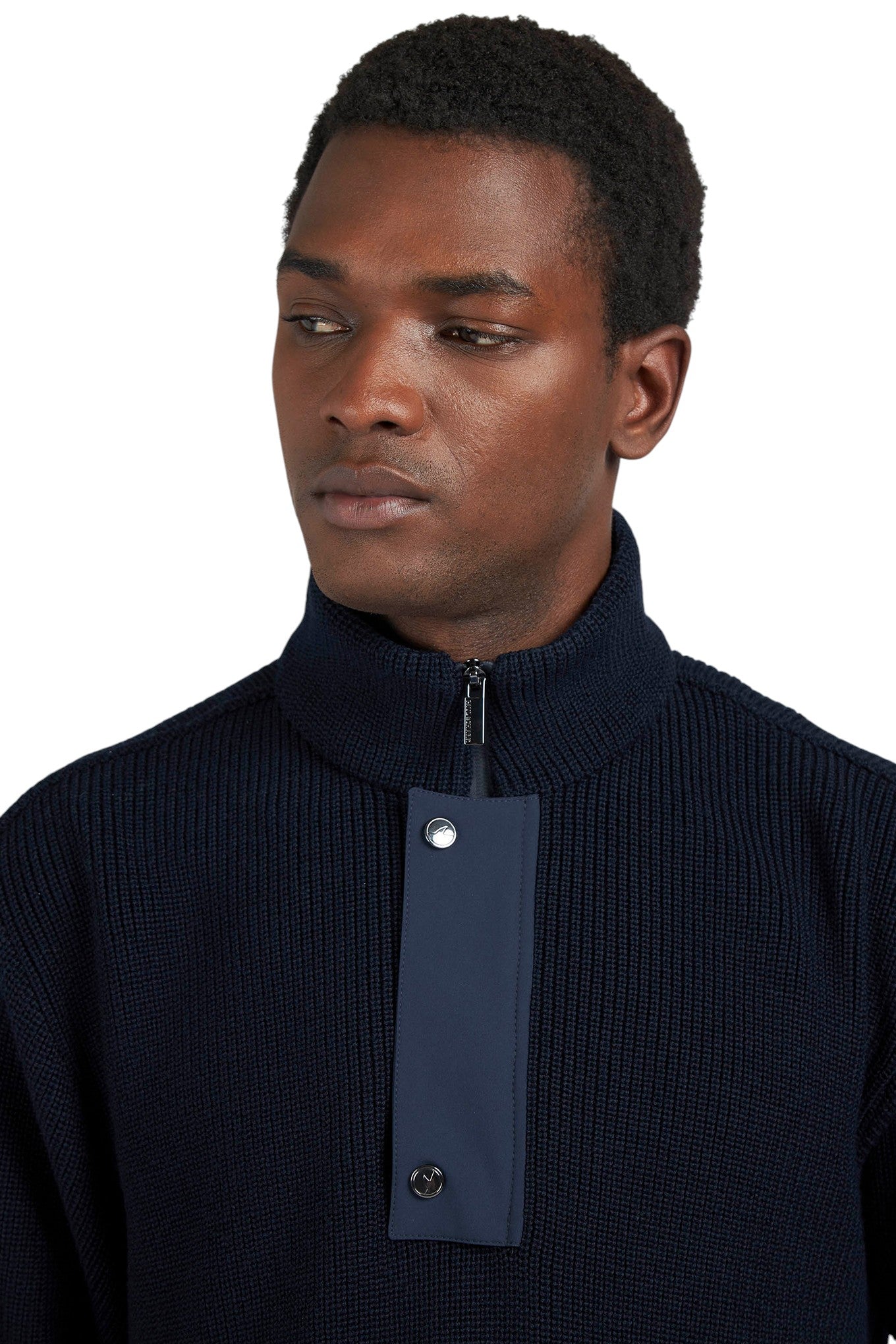 Bio Viscose half zip sweater with Typhoon details