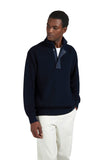 Bio Viscose half zip sweater with Typhoon details