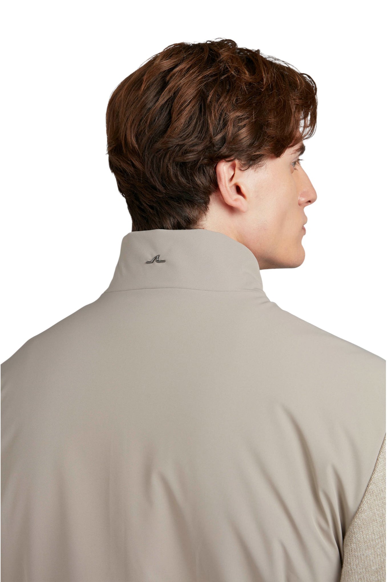 Hybrid jacket in wool and cashmere with Suede and Typhoon Stretch details