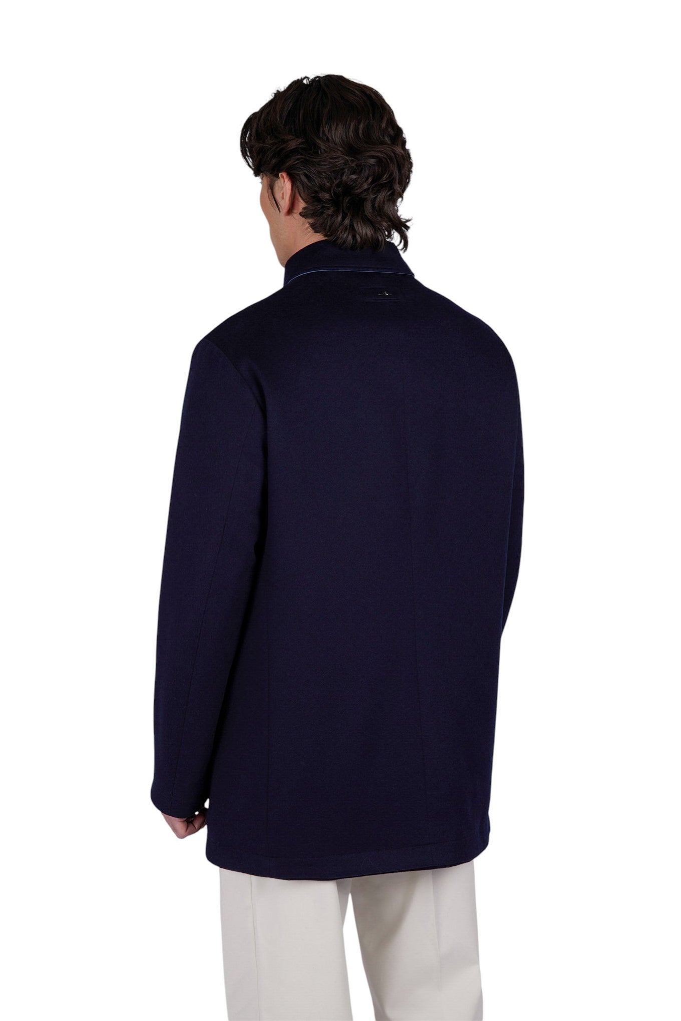 Reversible carcoat in cashmere and Typhoon
