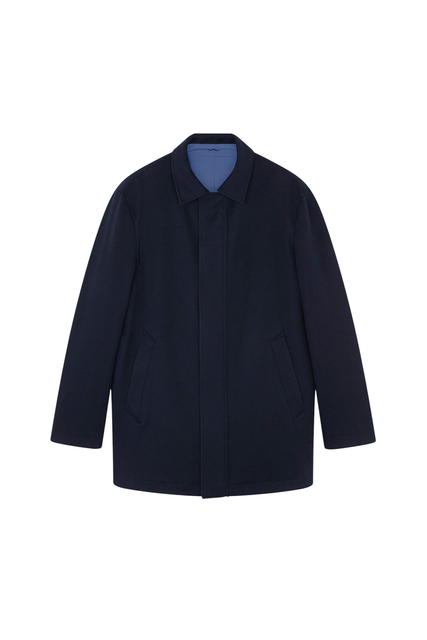 Reversible carcoat in cashmere and Typhoon