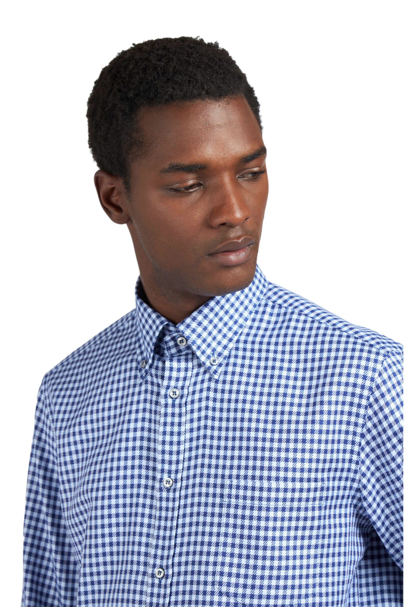 Cotton shirt with checkered pattern