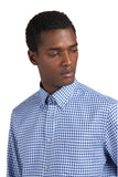 Cotton shirt with checkered pattern