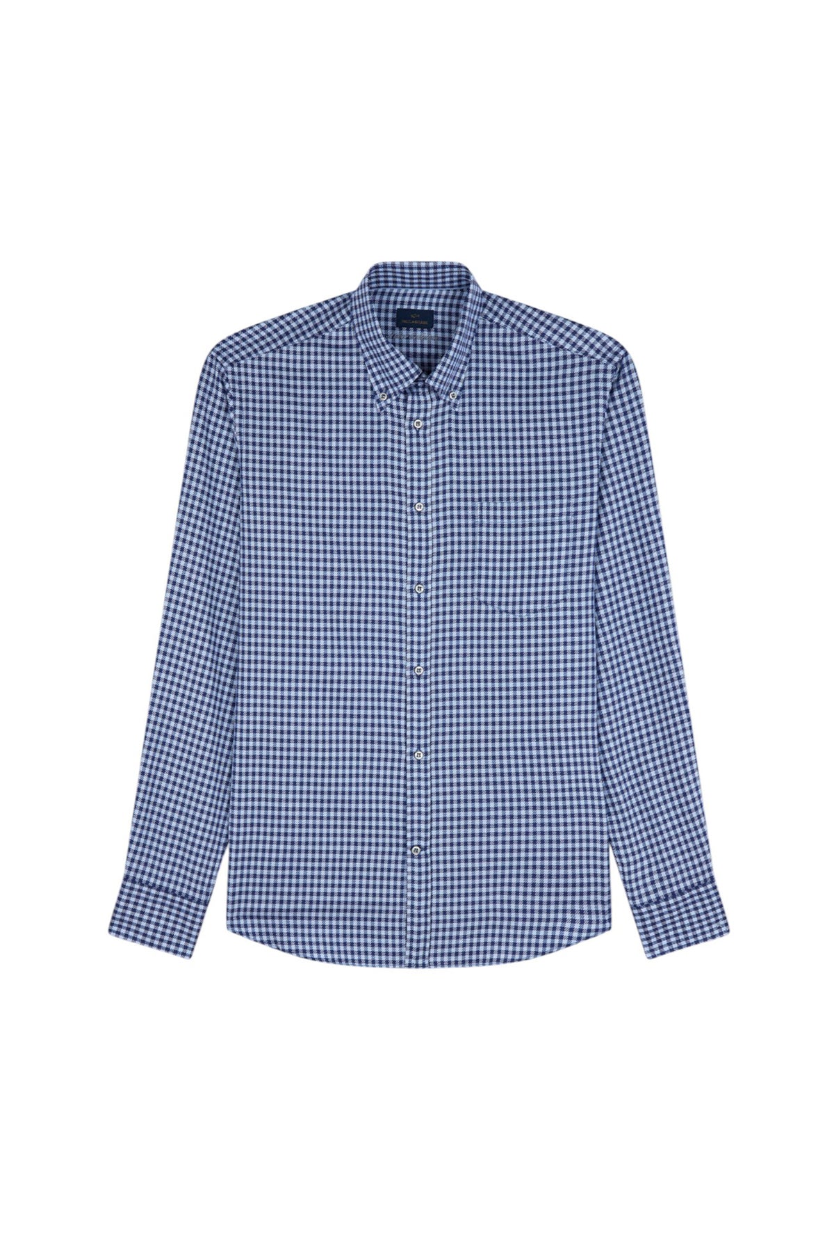 Cotton shirt with checkered pattern