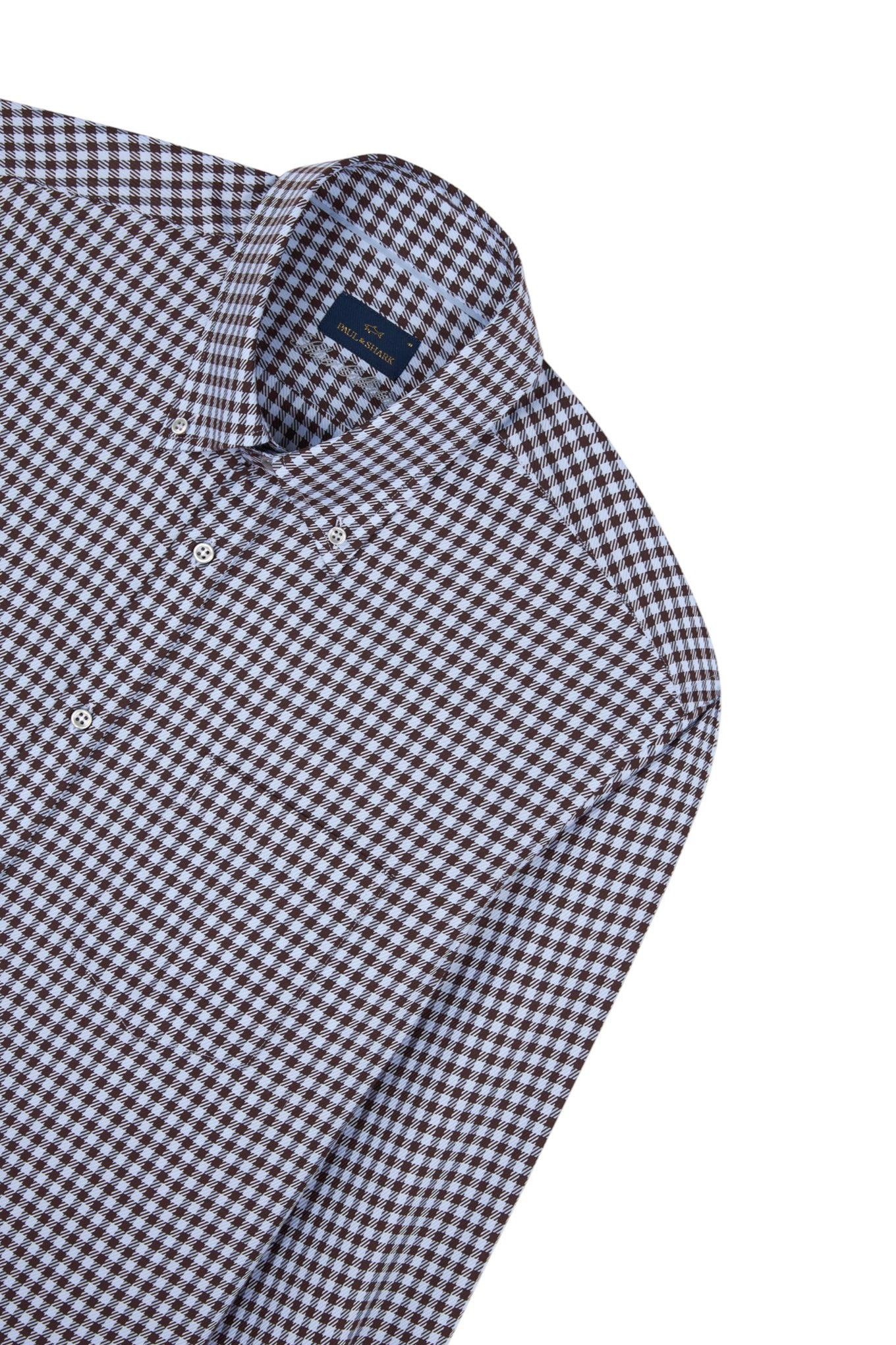 Cotton shirt with checkered pattern