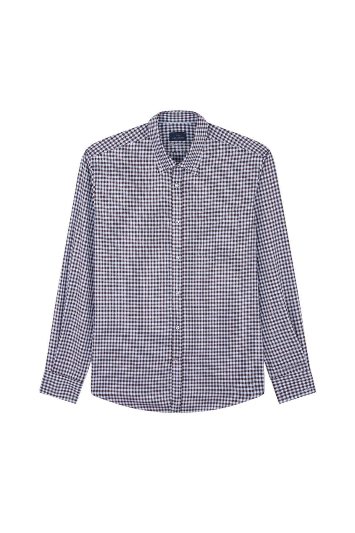 Cotton shirt with checkered pattern