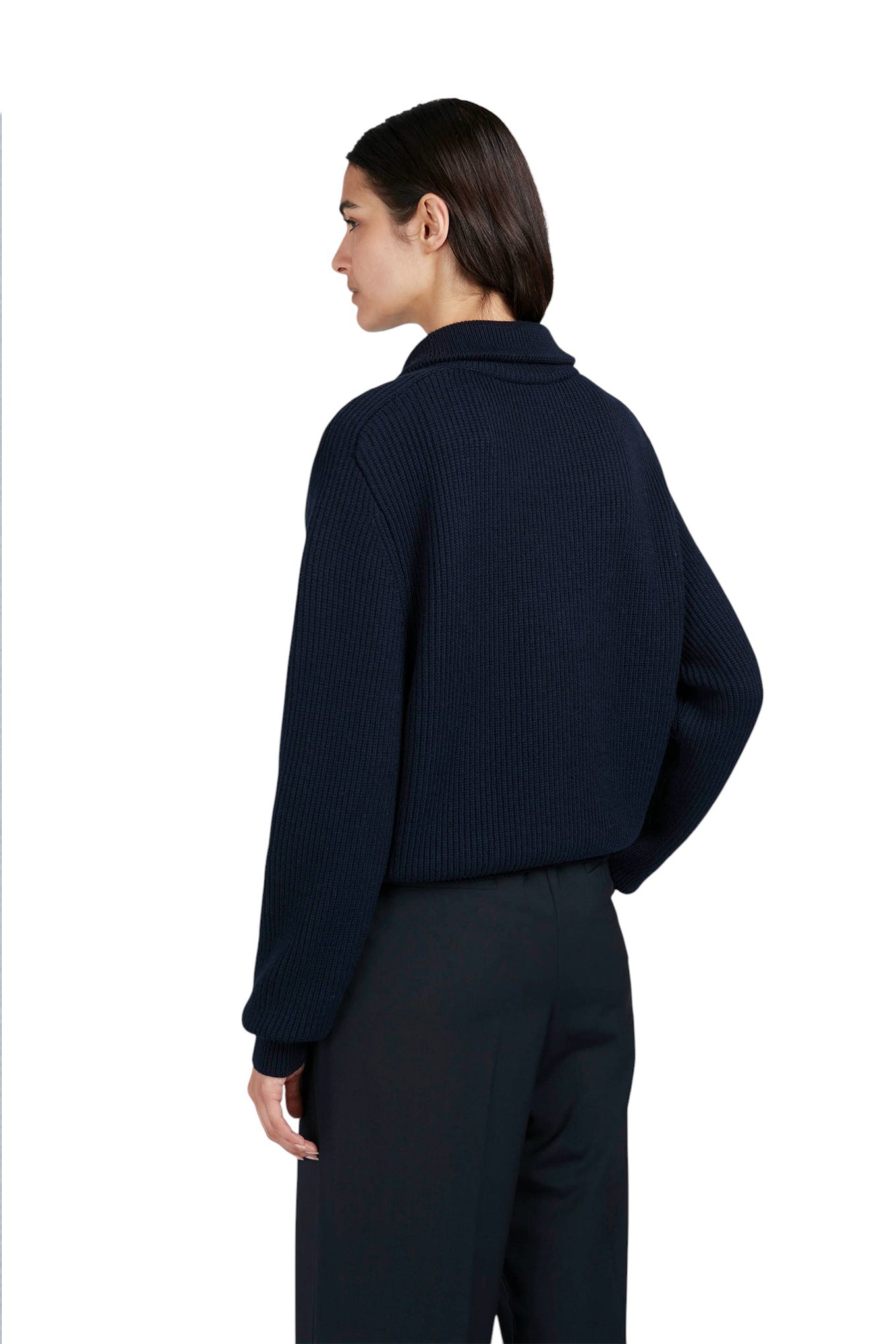 Merino Extrafine wool half zip sweater