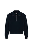 Merino Extrafine wool half zip sweater