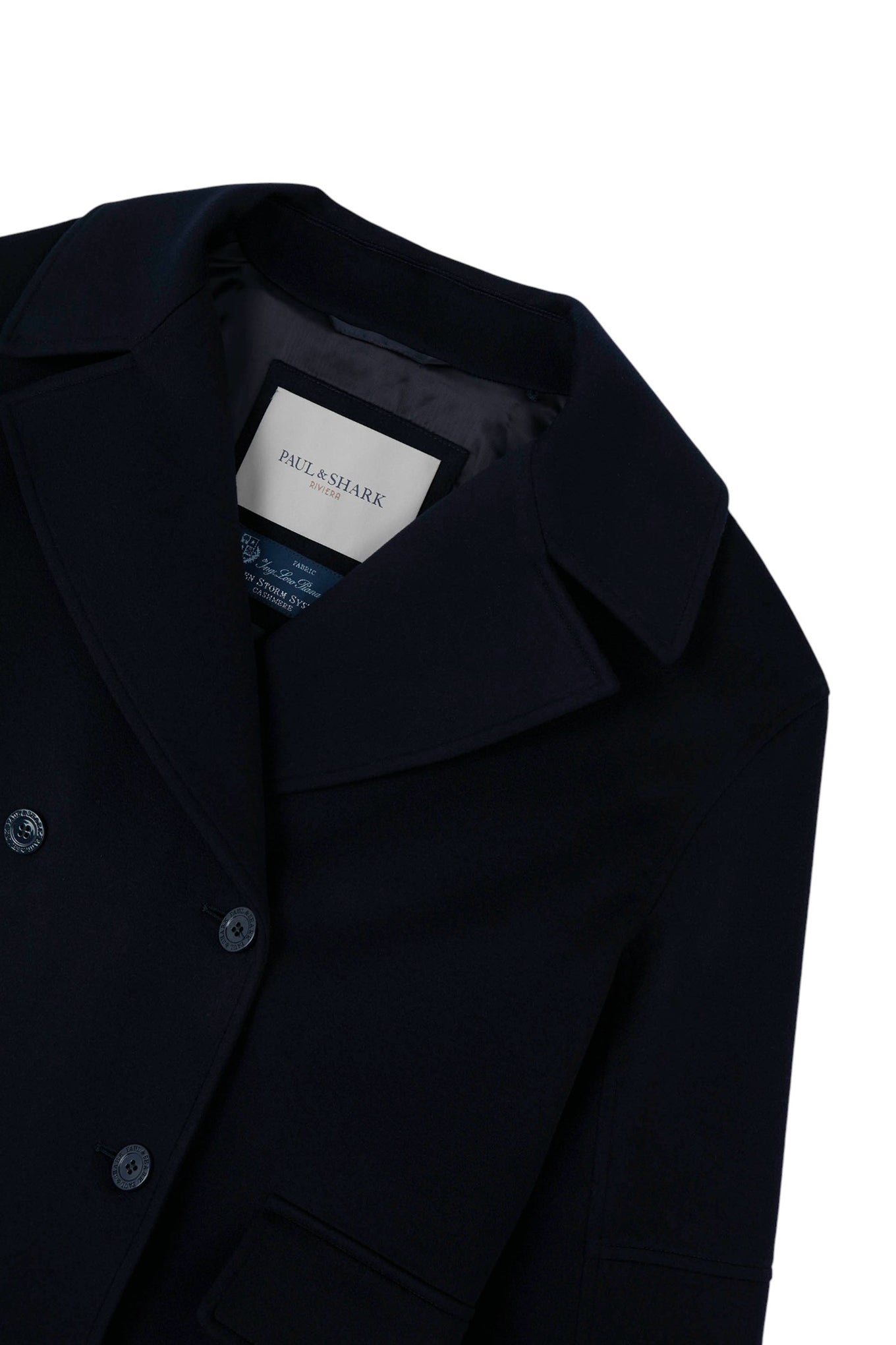 Double breasted cashmere caban