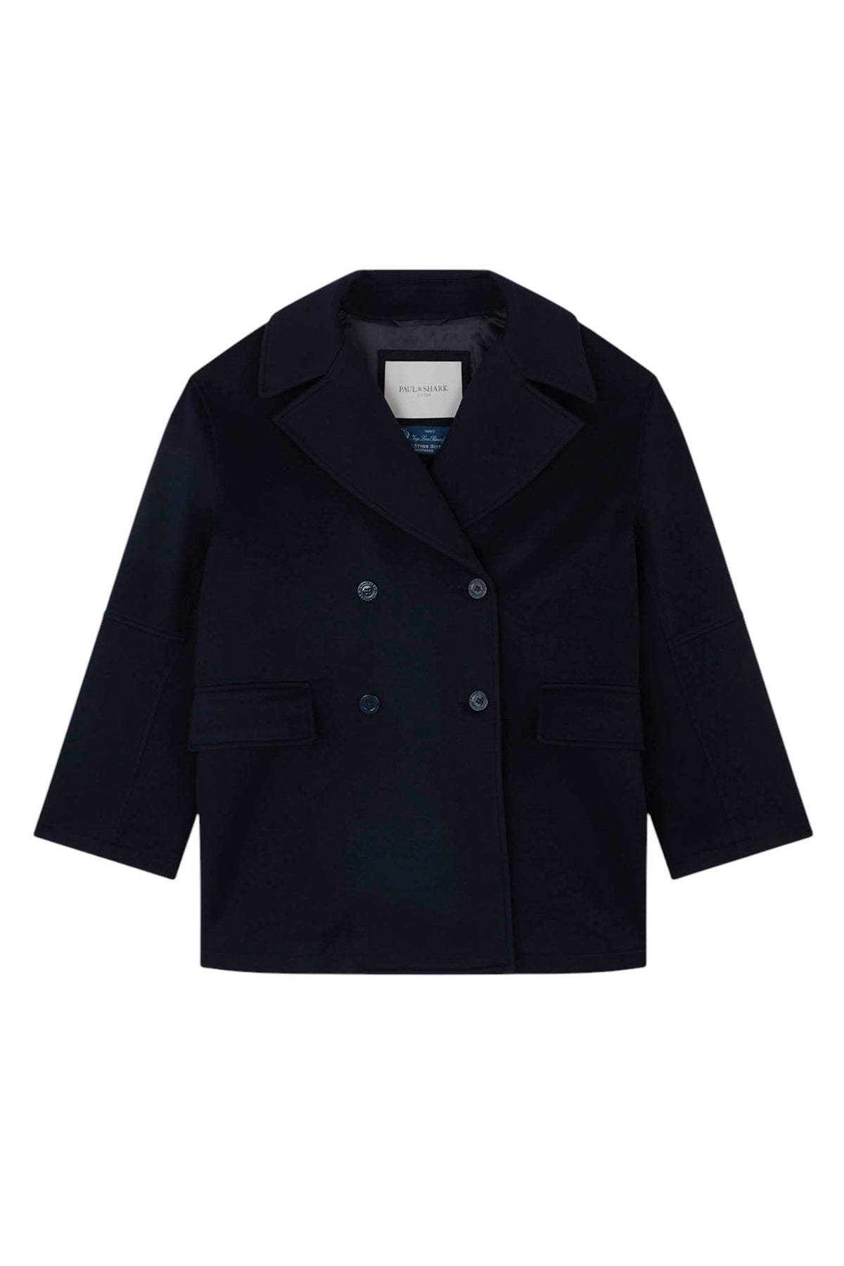 Double breasted cashmere caban