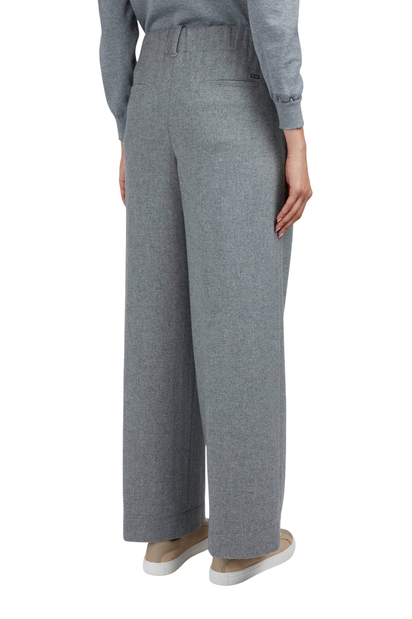 Palazzo trousers in wool and cashmere