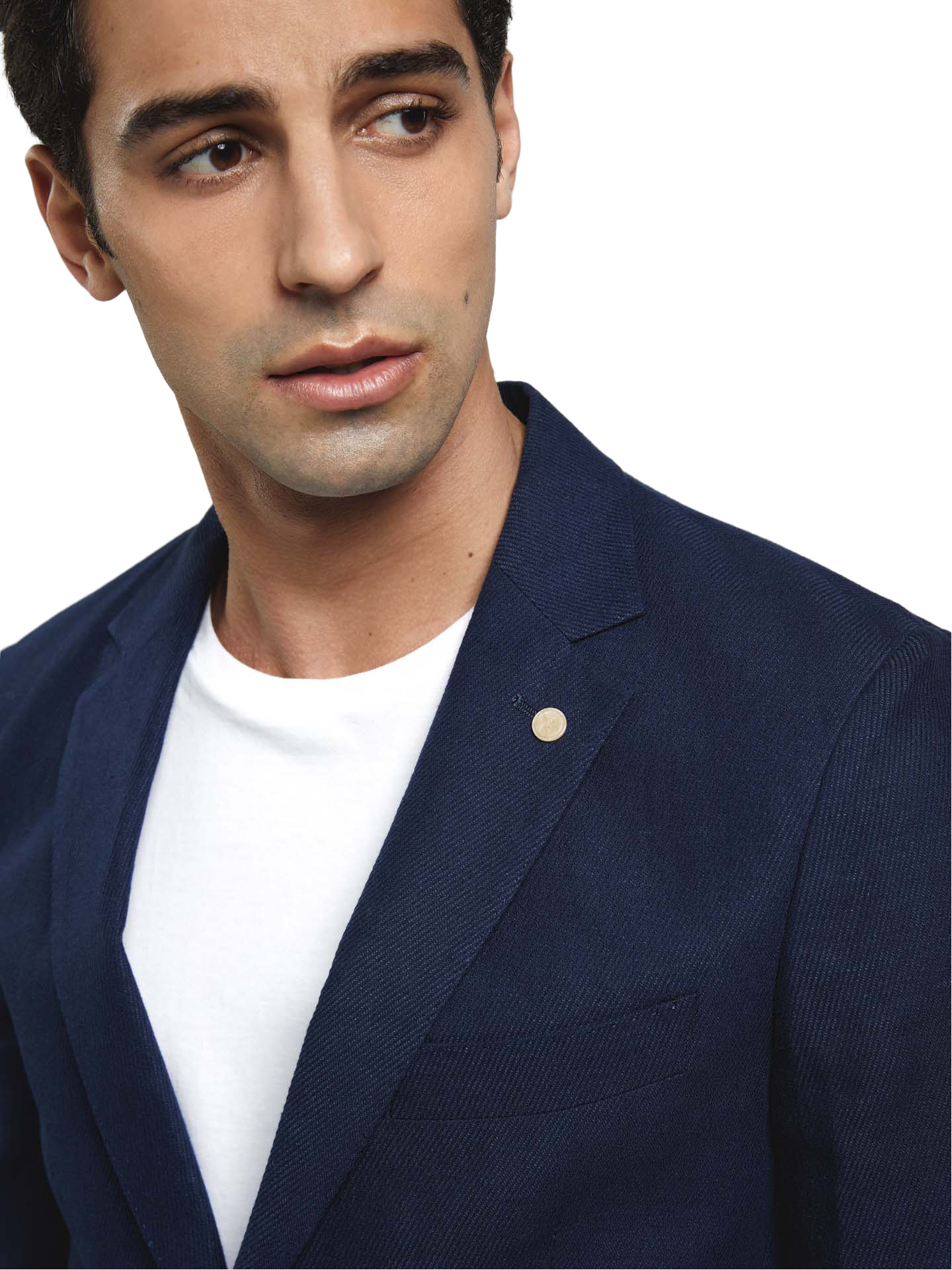Unstructured Linen Blend Blazer