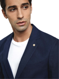 Unstructured Linen Blend Blazer