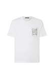 White crew neck cotton jersey t-shirt