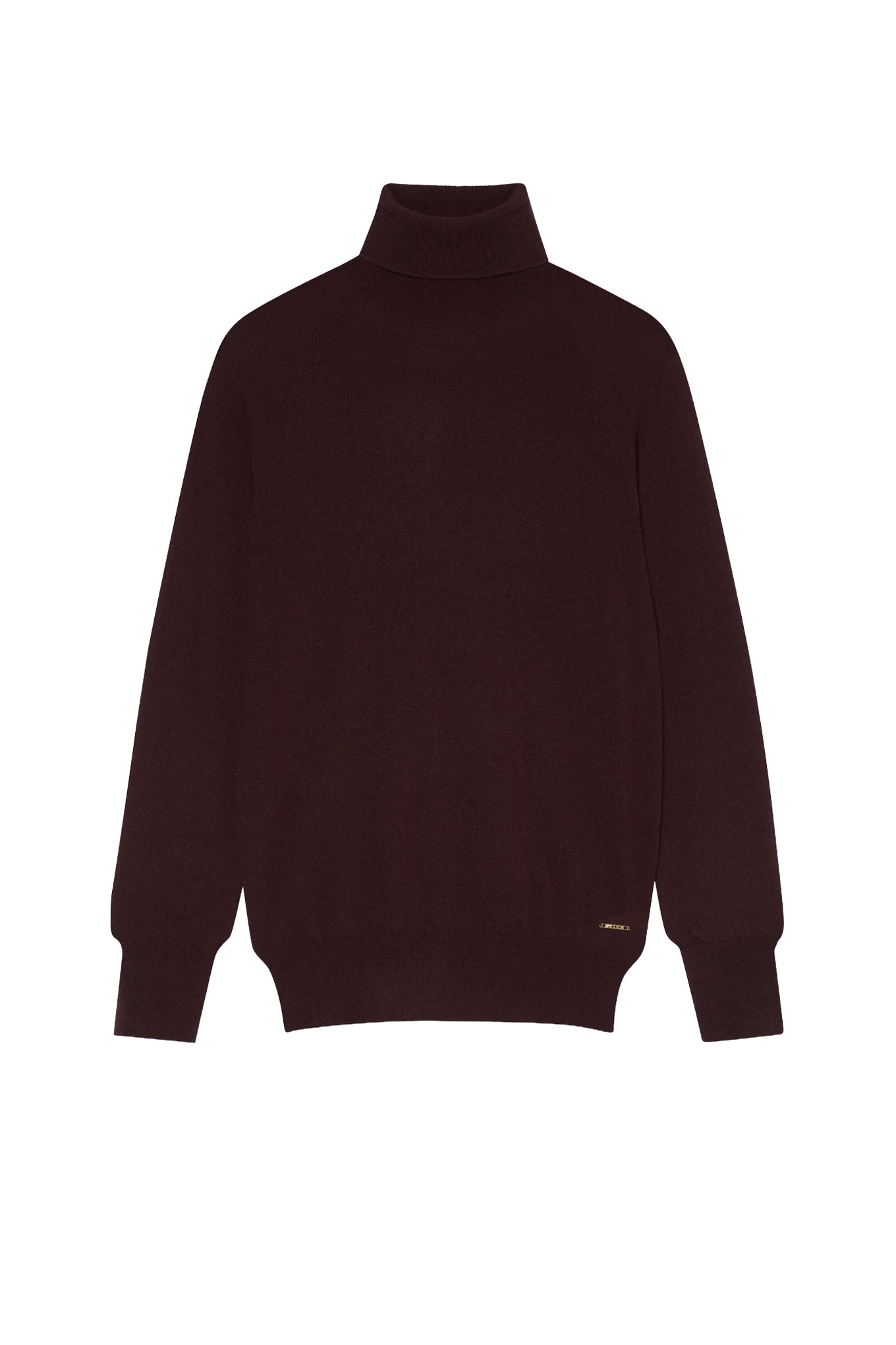 Turtle Neck Seamless Sweater In Wool Cashmere blend