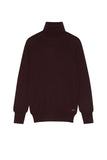 Turtle Neck Seamless Sweater In Wool Cashmere blend