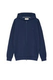Cotton Fleece Zip Hoodie With Chest Logo Print