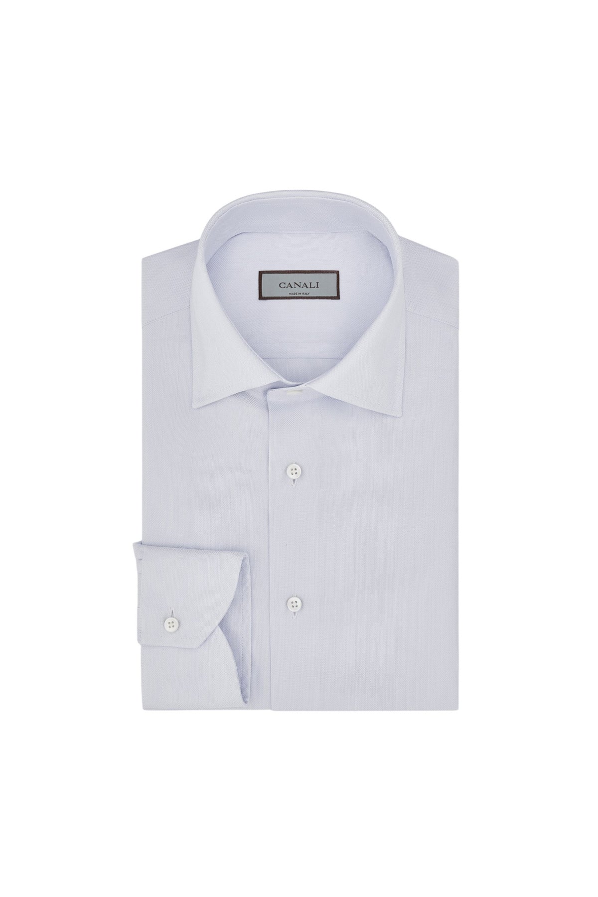 Sky blue regular fit Impeccabile cotton shirt