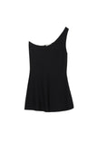 One shoulder Top In Viscose blend With Peplum