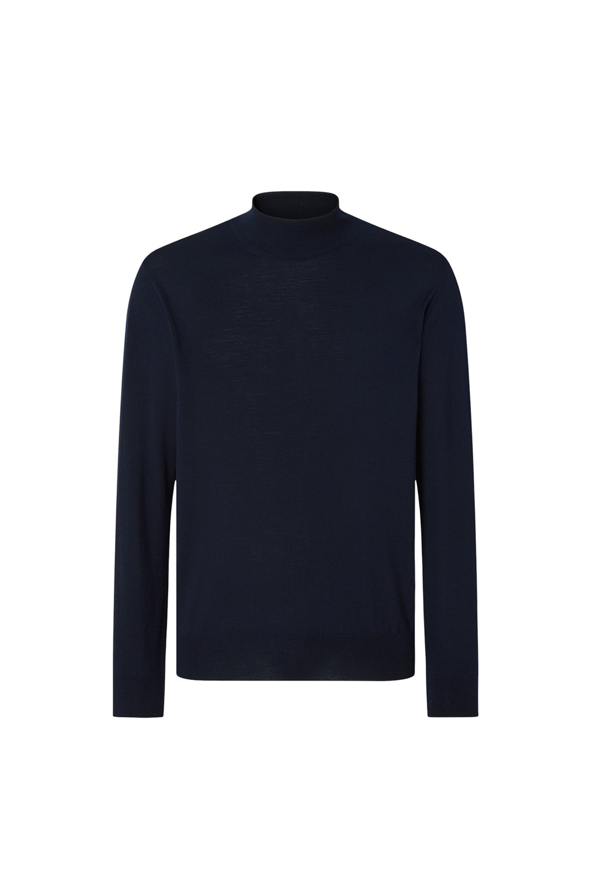 Blue ultra fine 120s wool turtleneck