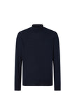 Blue ultra fine 120s wool turtleneck