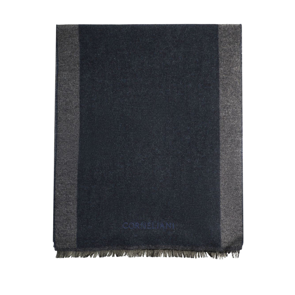 Corneliani logo detail wool scarf