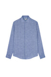 Camicia in lino con dettagli stampati