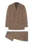 Slim Fit Double-Breasted Herringbone Travel Suit