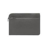Gray leather briefcase