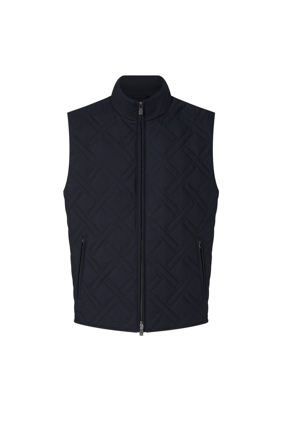 Black padded vest in technical fabric