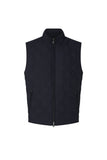 Black padded vest in technical fabric
