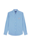 Cotton poplin shirt with emblem on chest