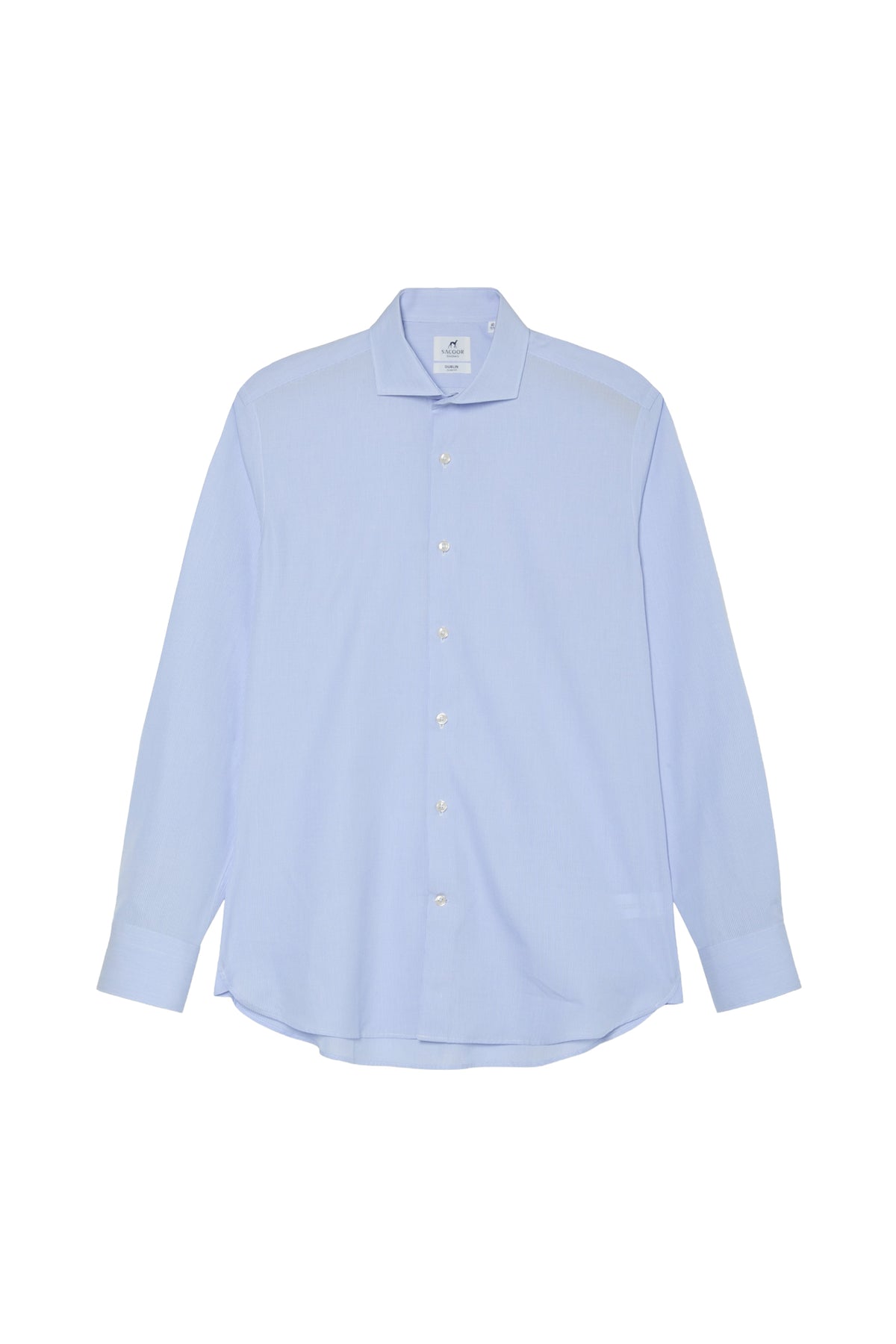 Slim Fit Striped Formal Shirt With Dublin Collar