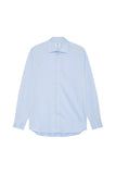 Regular Fit Twill Formal Shirt With Oxford Collar And Double Cuff