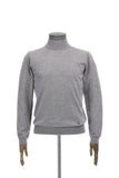 Gray extra fine merino wool turtleneck