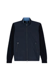 Hybrid zip up cardigan in Ultralight microfiber and wool
