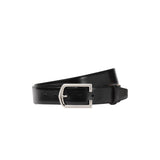 Black brushed leather belt