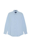 Regular Fit Overdye Poplin Shirt With Open Collar