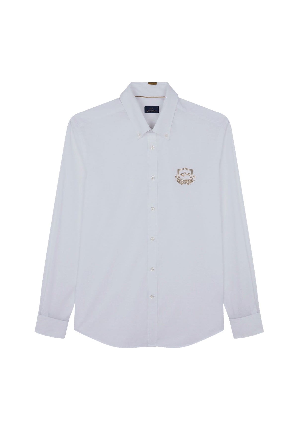 COTTON POPLIN SHIRT WITH HERALDIC EMBROIDERY