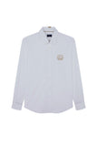 COTTON POPLIN SHIRT WITH HERALDIC EMBROIDERY
