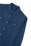 X Soft shirt in Giza Cotton light denim