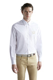 COTTON POPLIN SHIRT WITH HERALDIC EMBROIDERY